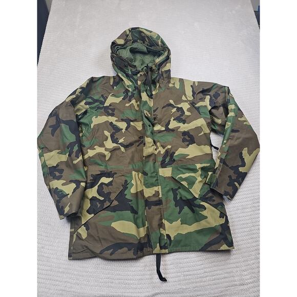 US Army Parka Mens Medium Long Goretex Cold Weather Camouflage - Picture 1 of 6
